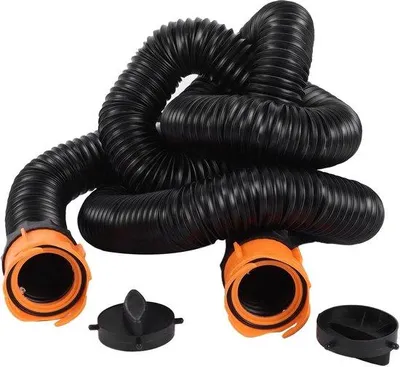 Zdjęcie produktu dla Przedłużalny wąż kablowy – 46 m – obrotowy adapter – kemping – wzmocniona lina stalowa.