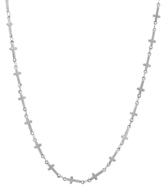 Immagine prodotto di Elegante collana in acciaio con croci