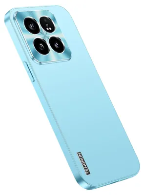 Produktbild von Für Xiaomi 14 Pro Feinmattes Metall Design Handy Schutz Hülle Cover Case Hellblau
