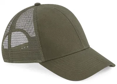 Produktbild von Beechfield B60 | Organic Baumwolle Trucker Cap, Snapback-Größeneinsteller - Farbe: Olive Green - Größe: One Size