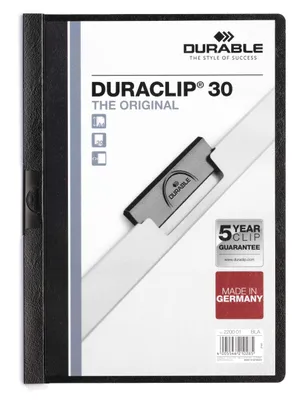 Produktbild von DURABLE Klemmmappe DURACLIP® 30 A4 5 St., 222701 schwarz