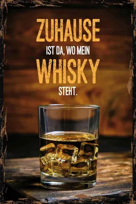 Produktbild von vianmo Holzschild 30x20 cm Zuhause ist da wo mein Whisky