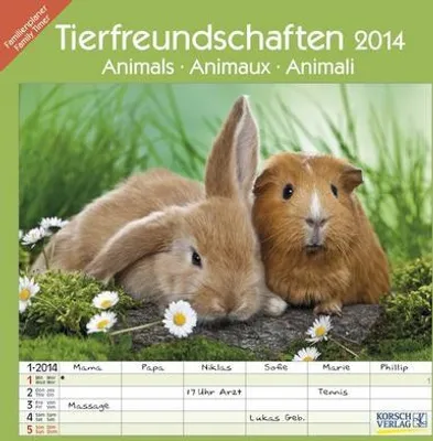 Produktbild von Tierfreundschaften - Familientimer 2014/Broschürenkalender