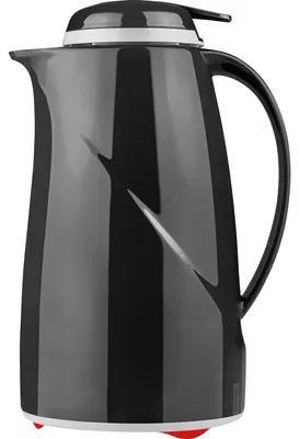 Produktbild von Helios Isolierkanne Wave Push 1,0 l schwarz mit Drucktaste, spülmaschinenfest