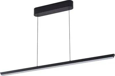 Produktbild von Lucande LED-Hängelampe Solvar, 117 cm, schwarz, CCT, dimmbar