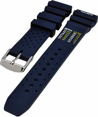 Produktbild von Uhrenarmband Silikon sportlich Taucher Diver 20mm BLAU