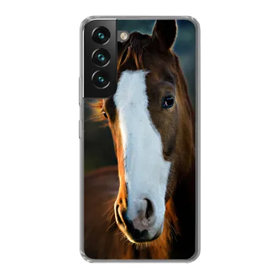 Produktbild von MuchoWow® Handyhülle Schutzhülle Hülle für Samsung Galaxy S22 Pferd - Kopf - Licht Silikon Softcase Handy Hülle - Mobiltelefonhülle