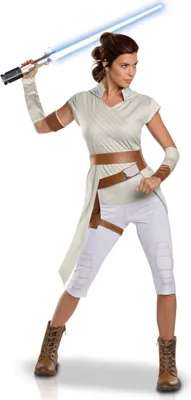 Produktbild von Rey-Kostüm für Damen Star Wars Der Aufstieg der Skywalkers weiss-braun