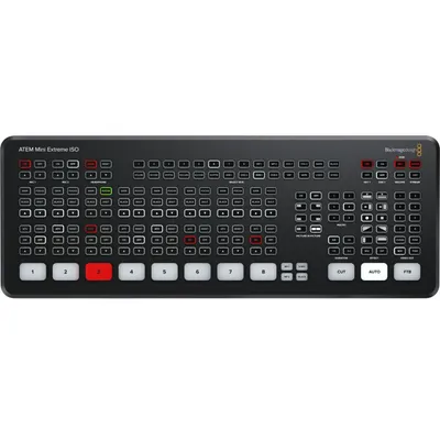 Produktbild von Blackmagic Design ATEM Mini Extreme ISO, Full HD, 1920 x 1080 Pixel, 1080p, 720p, 60 fps, 10,1000,100 Mbit/s, 10/100/1000Base-T(X)