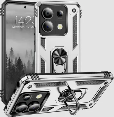 Produktbild von Armor Outdoor Handyhülle für Xiaomi Redmi Note 13 Pro 5G Handy Panzer Case Cover Schutzhülle Farbe: Silber