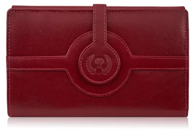 Produktbild von Portemonnaie für Damen aus Leder, rot, groß, horizontal mit RFID Paolo Peruzzi T-134-RD