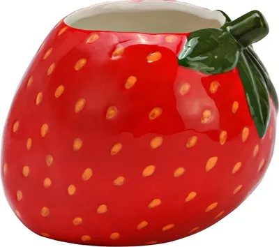 Image de Pot de fleurs fraise en céramique