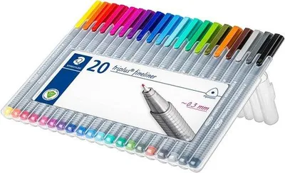Produktbild von Famanu Fineliner Set 20 Stück - 0,3 mm, verschiedene Farben