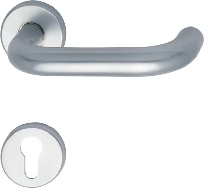 Image de Garniture pour poignée FH GEOS 1754/D6K sur rosace PZ,TS au choix,VK 9, argent éloxé