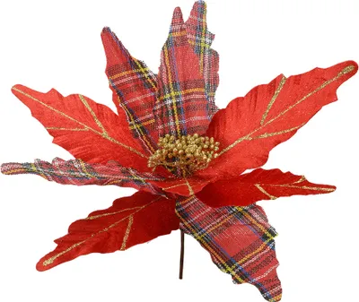 Obrázek produktu pro Clayre & Eef Umělé květiny Poinsettia Ø 39x24 cm Červený plast
