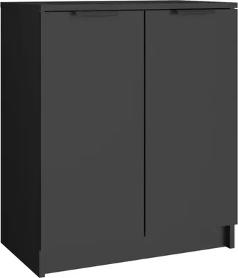 Produktbild von vidaXL Schuhschrank Schwarz 59x35x70 cm Holzwerkstoff