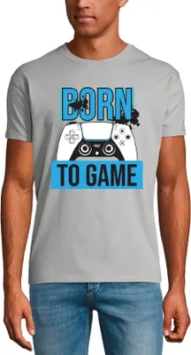 Produktbild von Herren Grafik T-Shirt Zum Spielen geboren - Gamer – Born To Game - Gamer – Öko-Verantwortlich Vintage Jahrgang Kurzarm Lustige Druck Geburtstag