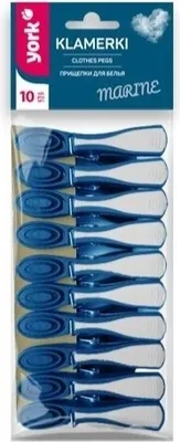 Zdjęcie produktu dla York Klamerki Do Zawieszenia Ubrań Prania Plastik 10 Sztuk