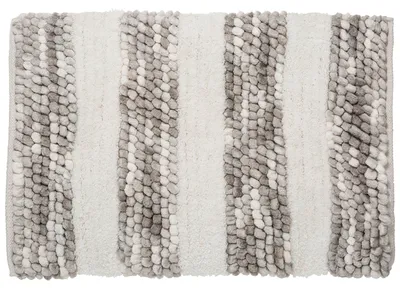 Produktbild von Badematte, 50 x 75 cm, mit weiß-grauen Streifen