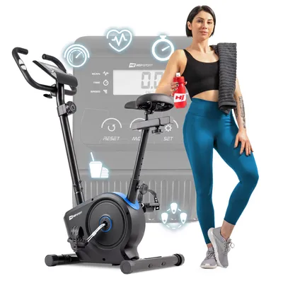 Produktbild von Hop-Sport Heimtraier Fahrrad für Zuhause HS-2050H mit 7kg Flywheel System  blau