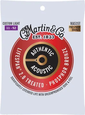 Image de Martin MA535T - Lifespan 2.0 - Phosphor Bronze - cordes Custom Light (011-052)