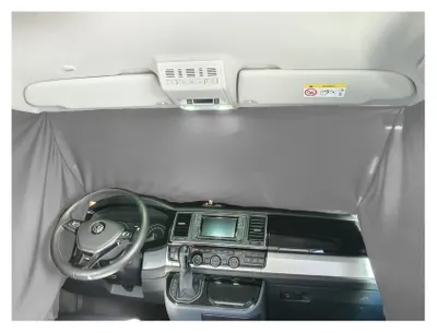 Image de HOUSSES DE SIÈGES BREMER : pare-soleil pour pare-brise, rideaux de cabine de camping, compatible avec le Nissan NV200 / Evelia de 2010 à 2019, couleur grise