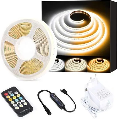 Image de Bandes LED à couleurs changeantes - Dimmables - Pour la chambre et la cuisine - 3 m - Blanc