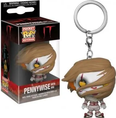 Produktbild von IT ES - Pennywise with Wig - Schlüsselanhänger Funko Pocket POP! Keychain