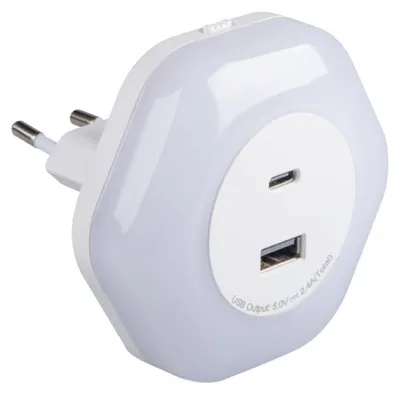 Obrázek produktu pro Kanlux Orientační LED svítidlo 37397 BOLA LED s USB A+C, senzorem a vypínačem