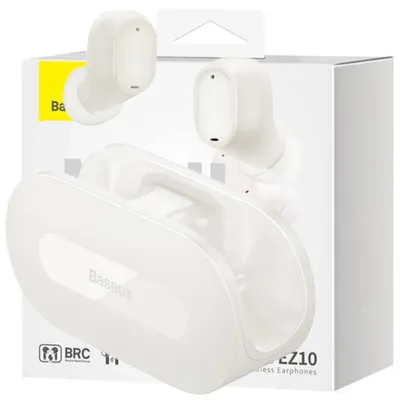 Zdjęcie produktu dla Baseus Bowie EZ10, True Wireless Stereo (TWS), 20 - 20000 Hz, Połączenia/muzyka, Zestaw słuchawkowy, Biały