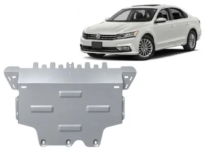 Imagen del producto de Protector inferior de aluminio para el motor del modelo VW Passat Alltrack, años 2014 a 2023