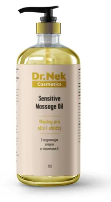 Produktbild von Dr.Nek Sensitive Massageöl mit Pumpe mit Arganöl und Vitamin E 1l