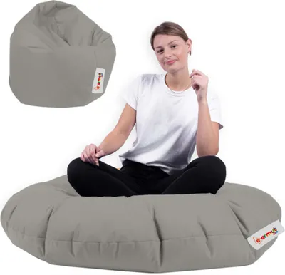 Image de Hanah Home, Iyzi- FRN1286, fumée, poufs classiques, 100% polystyrène recyclé à haute densité