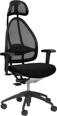 Produktbild von Topstar Open Art 2010 ergonomischer Bürostuhl, Schreibtischstuhl, inkl. höhenverstellbare Armlehnen, Rückenlehne und Kopfstütze, Stoff schwarz