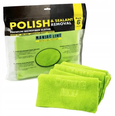 Produktbild von Mafra MANIAC LINE Mikrofaser Tücher Polish & Sealant Entfernung 6er Set