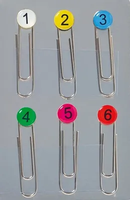 Produktbild von Magnete Zahlenclips 6 Stück farbig
