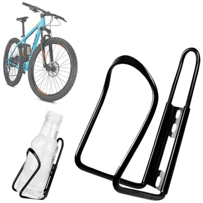 Produktbild von Fahrrad Flaschenhalter Bidonhalter Getränkehalter Aluminium Schwarz für Fahrradrahmen leicht stabil universell