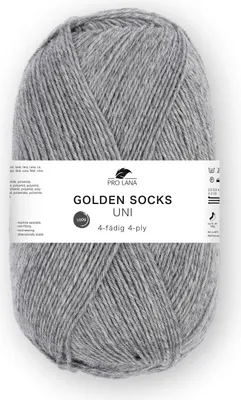 Produktbild von Pro Lana GOLDEN SOCKS 100 g uni 4-fach Sockenwolle 420 m Farbe 404 - grau