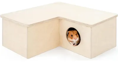 Productafbeelding van Meerlaags hamsterhuis, doolhofmodel, 3 kamers, groot, van berkenhout