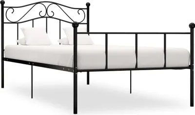 Produktbild von Bettgestell Schwarz Metall 100 × 200 cm