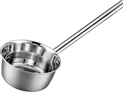 Produktbild von Edelstahl-Schöpfkelle mit langem, ergonomischem Griff für Küche und Gastronomie