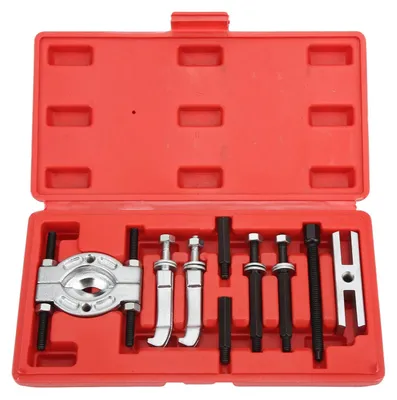 Immagine prodotto di Set di estrattori per separatori - Estrattori per cuscinetti - Cassetta degli attrezzi portatile - Set da 9 pezzi - Per la rimozione di cuscinetti - Utensili manuali - Adatto per meccanici