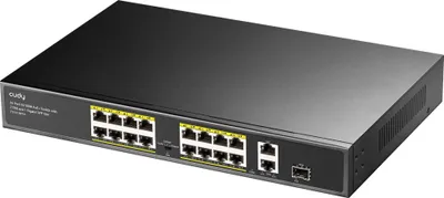 Produktbild von CUDY FS1018PS1 16-Port 10/100M PoE+ Switch 2 Gigabit Uplink 1 SFP Port 200W