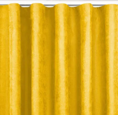 Zdjęcie produktu dla Zasłona MILANA szenilowa na taśmie wave 280x300 musztardowa Homede