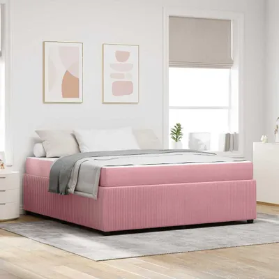 Obrázok produktu pre Maison Exclusive – Rám postele, ružová farba, rozmery 180 x 200 cm, látka