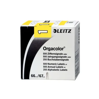 Zdjęcie produktu dla Leitz Orgacolor, Żółty, Zaokrąglony prostokąt, 30 x 23 mm, 73 mm, 73 mm, 30 mm