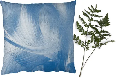 Produktbild von MuchoWow® Zierkissen Sofakissen Wohnzimmer Dekokissen 50x50 cm Blau - Acrylfarbe - Gestaltung - Komfort - Sofakissen