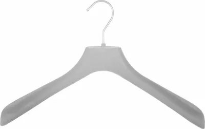 Produktbild von Samt Kleiderbügel für Jacken & Mäntel, 38 cm, grau, NEU, 10 Stück