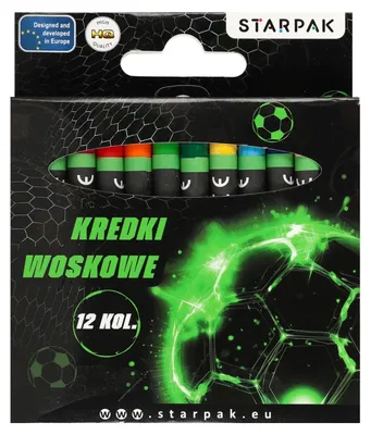 Produktbild von Wachsmalstifte, 12 Farben, Football Starpak