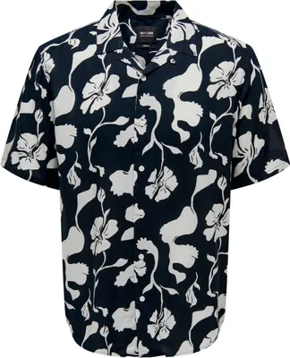 Produktbild von ONLY & SONS Freizeit Kurzarm Hemd Tropisches Blumen Print Shirt ONSDASH Größe: M (39/40)